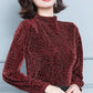 Women's Spring and Autumn Loose Bottoming Shirt Half Turtleneck Long Sleeve All-match Top