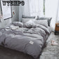 Solid Color Four-piece Can  Bedding Dormitory Quilt Cover Sheet Set of Four