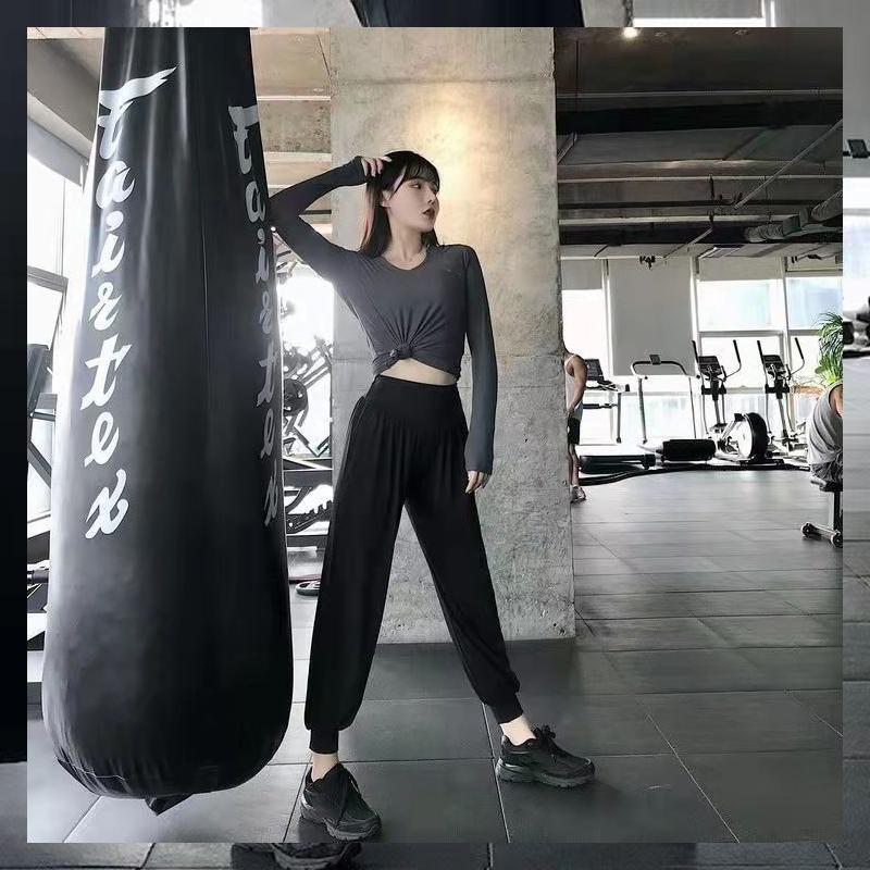 Sports Pants Women's Loose Trousers Leggings Running Fitness Pants Black Quick-drying High-waist Casual Yoga Dance Pants Jogging Trousers