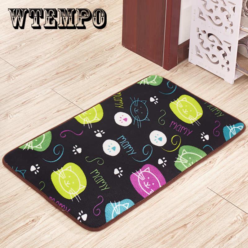 Kitchen Floor Mat Anti-slip Tape Rugs For Kitchen  Printed Bathroom Carpet Doormat