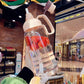 Large-capacity Water Cup Men and Women Portable Outdoor Sports Bottle Anti-fall Straw Cup Oversized 2L with Scale 2000