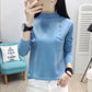 Autumn and Winter Half Turtleneck Neck Long-sleeved Sweater Loose All-match Solid Color Bottoming Shirt
