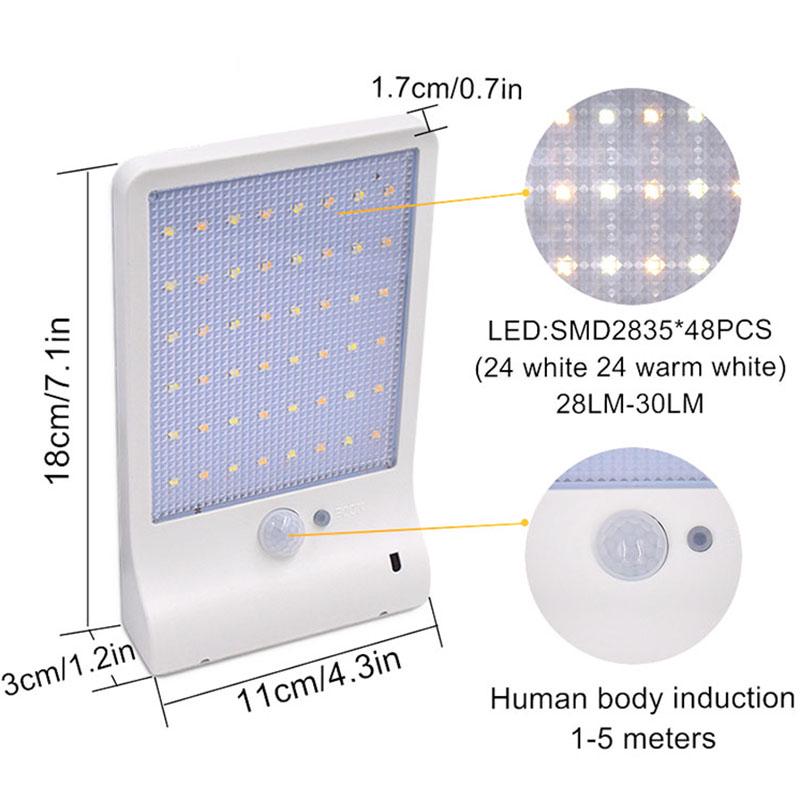 Solar Light Household Garden Light Outdoor Light Rural Street Light Waterproof Human Body Induction Wall Light LED Super Bright Outdoor