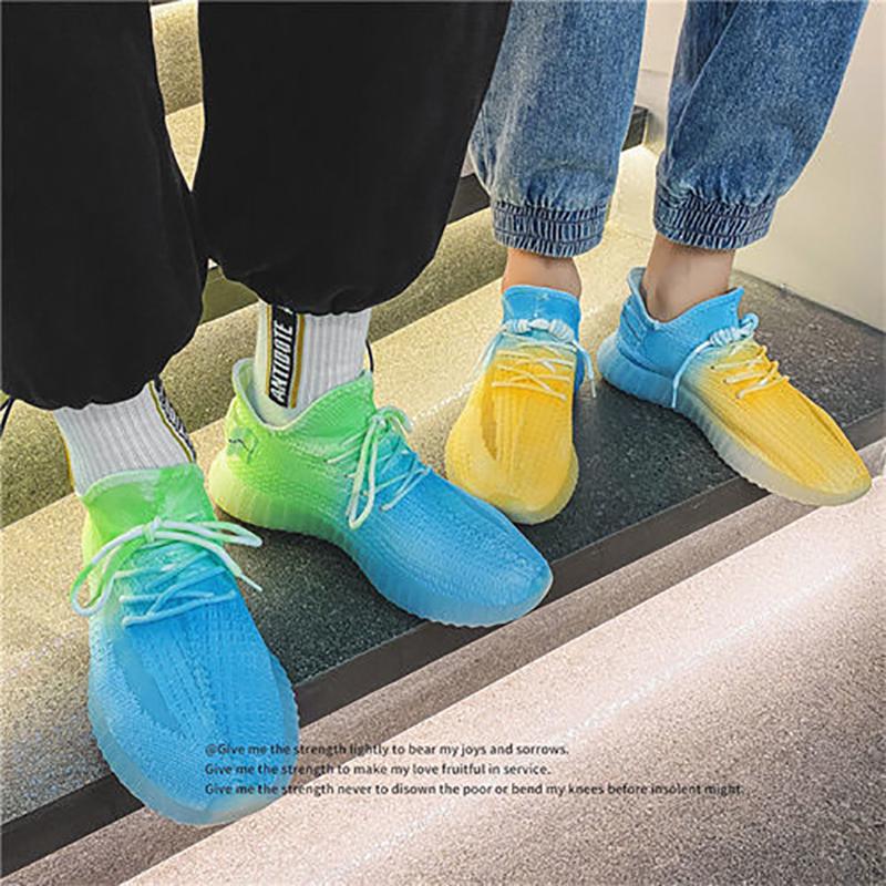 Summer Fly Woven Breathable Casual Sneakers Sports Canvas Coconut Shoes Couple Korean Breathable Net Shoes