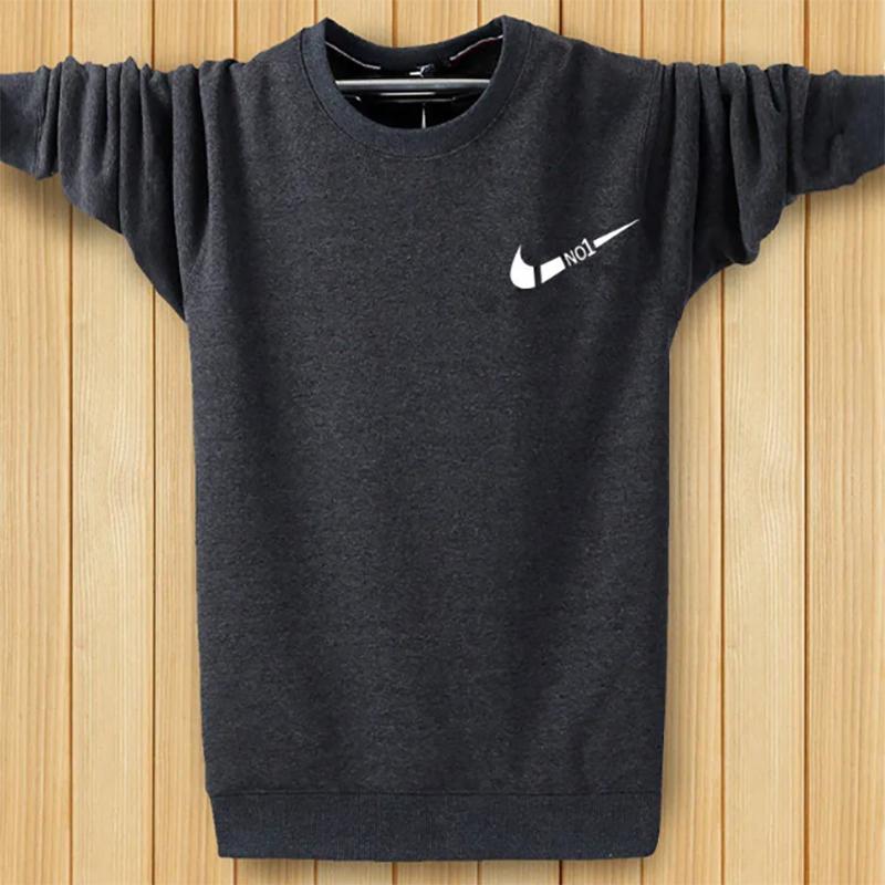 Men's Sweatshirts Thick Youth Warm Pullover Sweater Trendy Handsome Cotton Plus Velvet Long-sleeved Loose Sweater