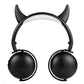 Durable Cartoon Bluetooth 5.0 Headset Wireless Foldable Little devil Cat-ear Antler Stereo headphone