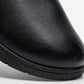 Cotton Slippers Winter Leather Waterproof Thick Warm Women Slide Plus Size Mens Slippers
