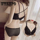 Sexy Up Bra Set Brand Deep V Brassiere Thick Cotton Women Underwear Set Lace Flowers Lingerie