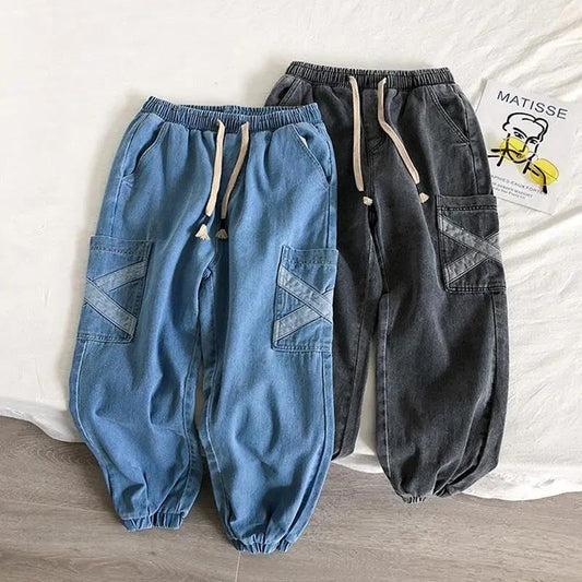 Jeans Men's Retro Loose Harem Pants Trend Student Casual All-match Ninth Pants