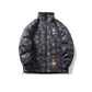 Winter Youth Printed Stand Collar Winter Coat Men and Women Lovers Loose Thickened Warm Cotton Padded Jacket