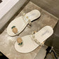 Beach Slippers Women Summer Wear Flat Bottom All-match Toe Pineapple Sandals and Slippers Women Sexy Sandals and Slippers