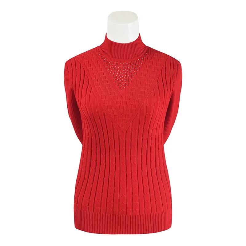 Women Turtleneck Sweater Autumn Winter Pullover Sweater Black Knitted Jumper