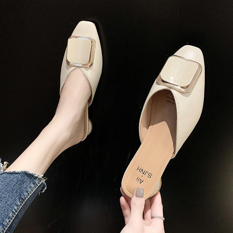 35-39 Summer Women All-match Shiny Slippers Outdoor Diamond High Heels Bohemian Beach Wear-resistant Non-slip Office Lady White Sandals