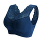 1 Piece of Lace Underwear Bra Middle-aged Women's Sports No Steel Ring Vest Style Large Size Gather Beautiful Back