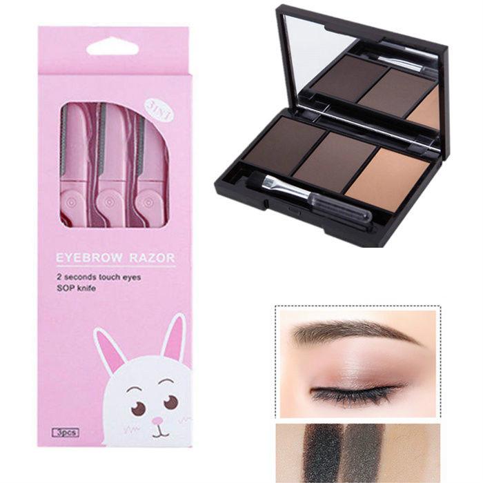 Non-matte eyebrows, eyebrow powder, fine powder student Beginner's Thrush Set Eyebrow Pencil
