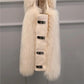 Fur Vest Women's Leather Jacket All-match Imitation Fox Fur Waistcoat Stitching Vest Vest Short Jacket Soft and Warm