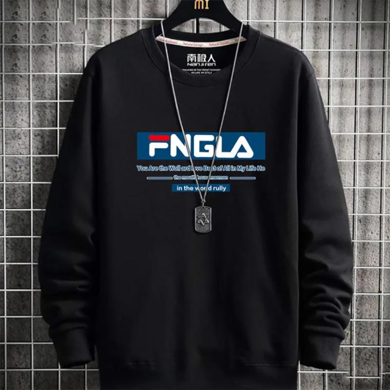 Pure Cotton Men's Autumn Round Neck Sweater Men's Korean Style Sweatshirts Trend Loose Plus Size Casual Top