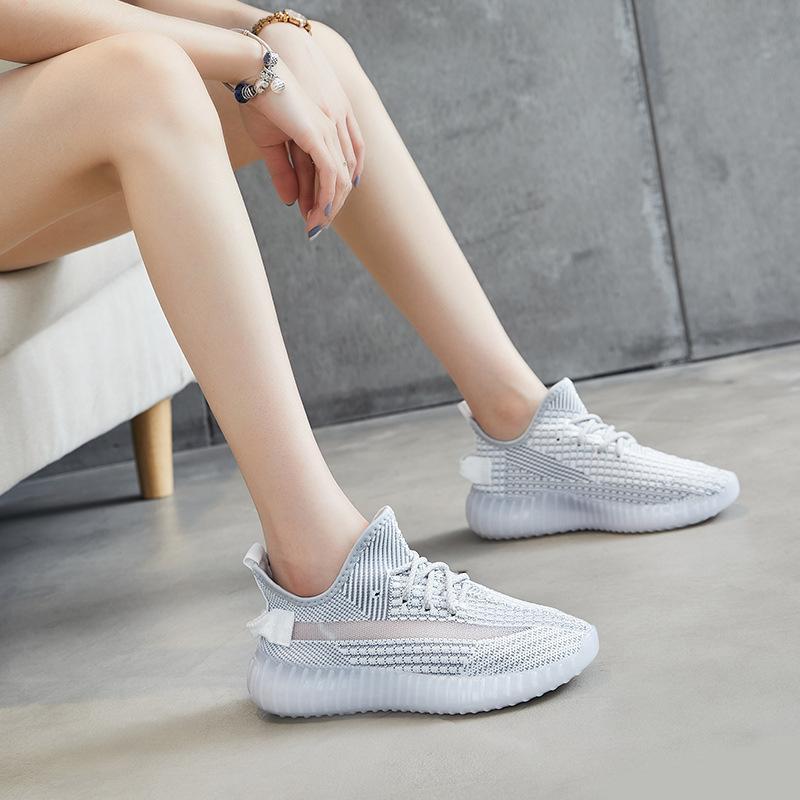 Lightweight Soft Sole Breathable Casual Sports Coconut Shoes Summer Flying Knit Sneakers Korean Wear-resistant Shoes