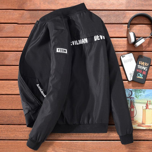 Autumn Men's Clothing Plus Size Jacket Men's Youth Jacket Trend Slim Jacket