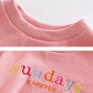 Girls' Suits Children's Spring and Autumn Clothes Contrast Color Thread Design Korean Version Sports Leisure Long-sleeved Pullover Two-piece Set
