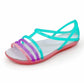 New Plastic Sandals Female Summer Wild Flat Student Crystal Jelly Shoes Casual Beach Shoes