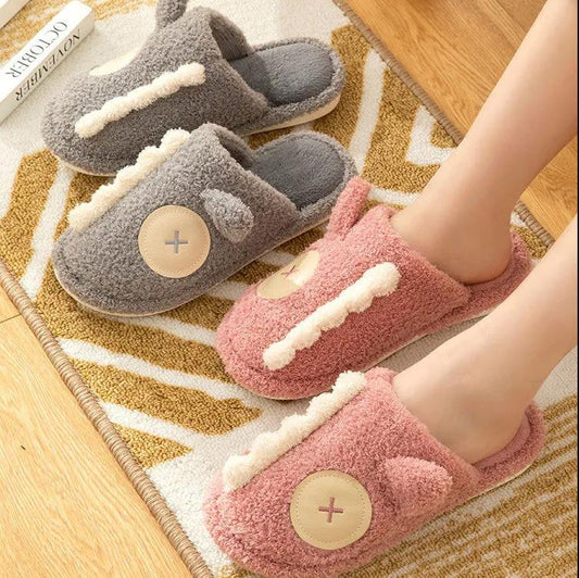 Designed Cotton Slippers Warm In Autumn and Winter Flat Shoes Non-slip Slippers Indoor Leisure and Entertainment