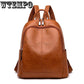 Women Leather Backpack  Lady Real Leather Backpack Girl Leather Schoolbag
