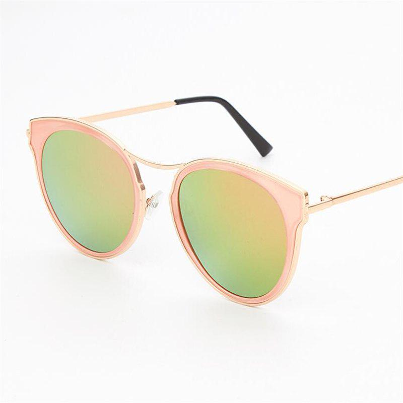 WTEMPO Summer Fashion Metal Big Frame Women Sunglasses   Colorful Lens Oversize Sunglasses Ladies