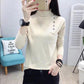 Autumn and Winter Half Turtleneck Neck Long-sleeved Sweater Loose All-match Solid Color Bottoming Shirt