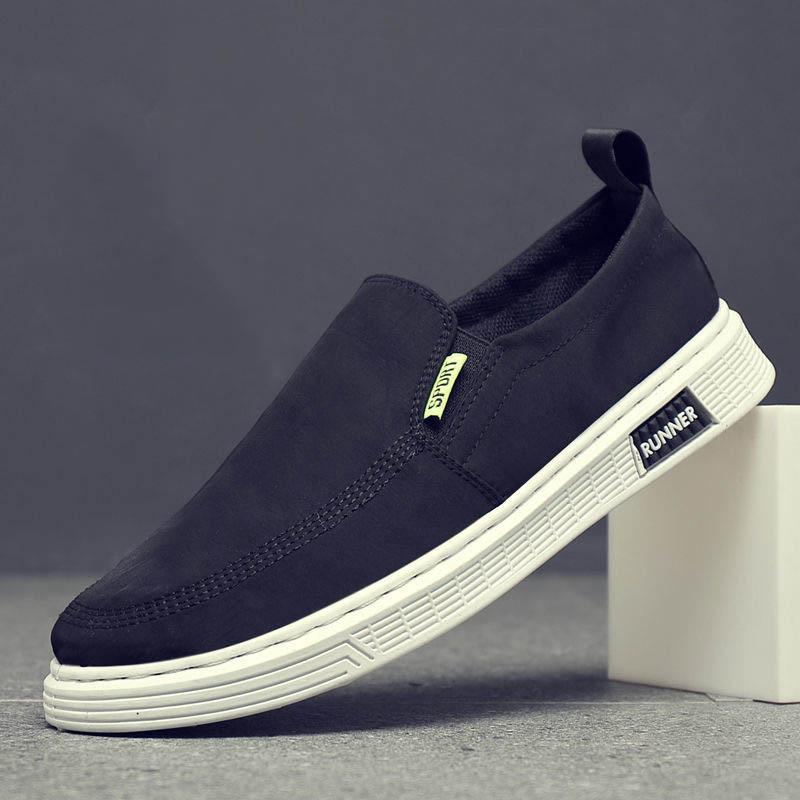 Spring Summer Canvas Shoes Men's Korean Version All-match Casual Cloth Shoes Ice Silk Breathable Deodorant Driving Shoes