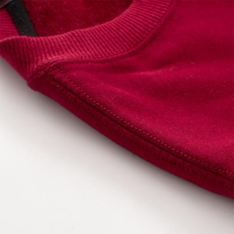 Winter Men's Sweatshirts Thick Youth Warm Pullover Sweater Cotton Plus Velvet Long-sleeved Loose Sweater