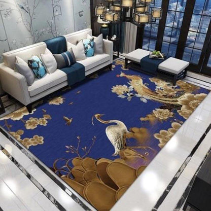 3D Household Yoga Rug Mat Retro Chinese Style Carpets Living Room Bedroom Study Bedside Carpet Decor