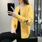 Imitation Mink Fleece Knitted Cardigan Spring and Autumn Loose Short Coat Fashion Thick Top