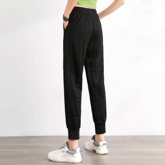 Ice Silk Pants Women's Summer Quick-drying Pants Women's Loose Wild Trend Sports Pants Women's High-waisted Thin Thin Casual Pants