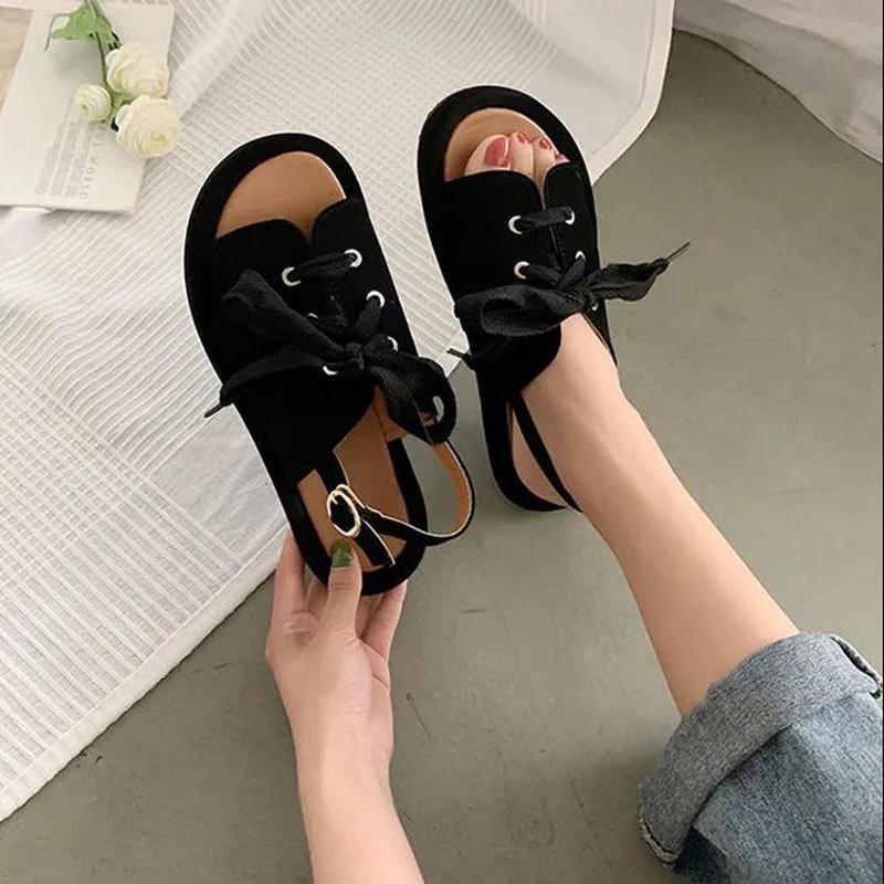 Sandals Female Summer Fairy Style Fashion Students All-match Rome Flat Shoes