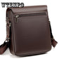 Messenger Shoulder Bag Men Leather Briefcase Casual Business Crossbody Handbag