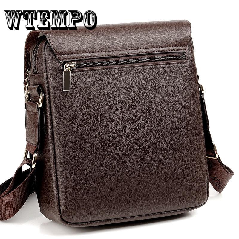 Messenger Shoulder Bag Men Leather Briefcase Casual Business Crossbody Handbag