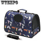 Cat Pattern Blue Dog Carrier Bag Portable Cats Handbag Foldable Travel Bag Puppy Carrying Pet Bags