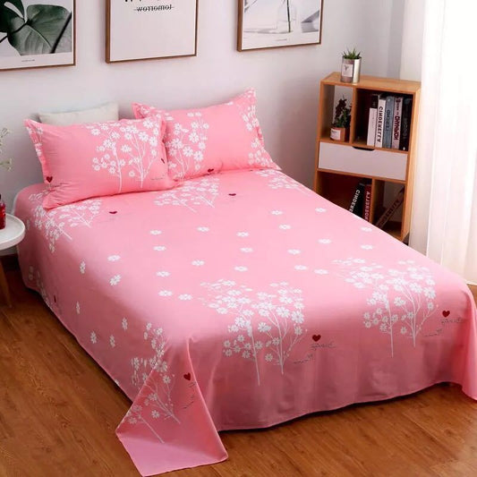 KING QUEEN TWIN Multi-size Can Choose Three-piece Suit Cotton Twill One-piece Bed Sheet Two-piece Pillowcase Breathable Foldable  Simple Style