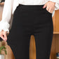 Autumn and Winter Thick Lace Flared Leggings Women's Stretch Outer Wear Plus Velvet Thick Slim Nine-point Mother Trousers