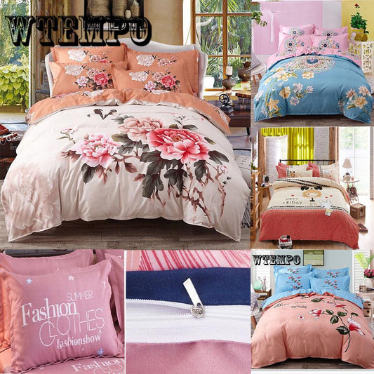 Brand Duvet Cover Fashion 3D Bedding Sets 3pcs Lotus Couple Comforter Cover+pillowcase