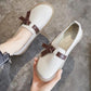 Women's Spring and Autumn Shoes Flat White Shoes Non-slip Soft-soled Pregnant Women's Shoes Wear A Pedal Beanie Shoes Comfortable Casual Mother Shoes