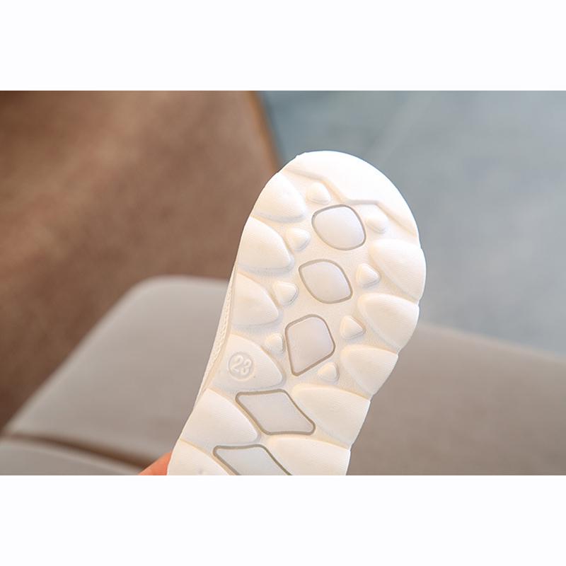 LED Flashing Shoes Embroidery Childrens Flowers Leisure Shoes Breathable Non-slip Kids Sports Shoes Sneakers