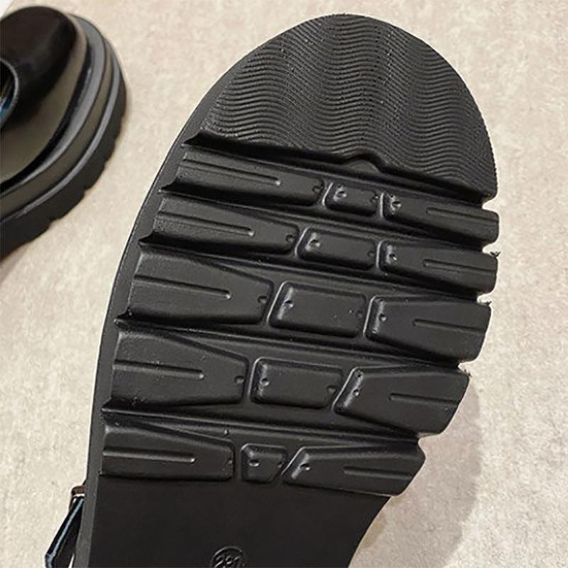 Female Spring Retro Leather Shoes with A Buckle All-match Round Toe Shoes Japanese Jk Uniform Shoes