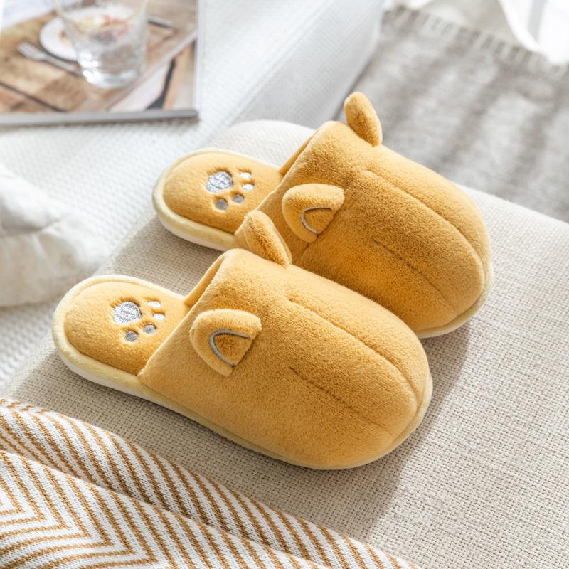 Fall/winter Male and Female Cotton Slippers Indoor Warmth Non-slip Flat Shoes Casual Fashion