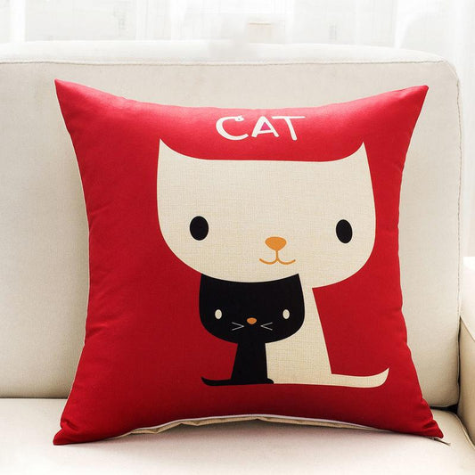 Creative Painting Printing Pillow Car Waist Pillow Home Sofa Pillow Soft Relaxation Artifact