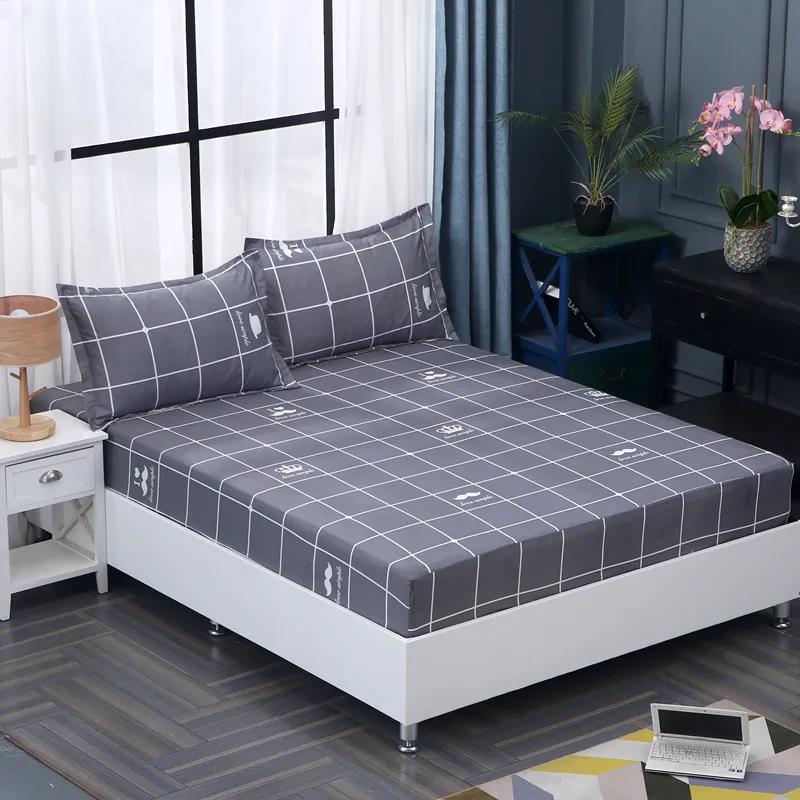 Mattress Cover Printed Non-slip Fit Sheet Queen Size Bed Mattress Cover Dust Cover