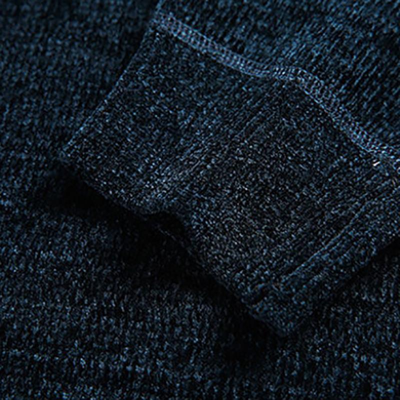 Men's Sweater Plus Velvet Thick Embroidery Casual Warm Korean Version of The Bottoming Sweatshirts for Men