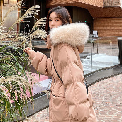 Winter Cotton-padded Jacket Female Korean Version Loose Student Waist Is Thinner and Long Down Padded Jacket Padded Jacket