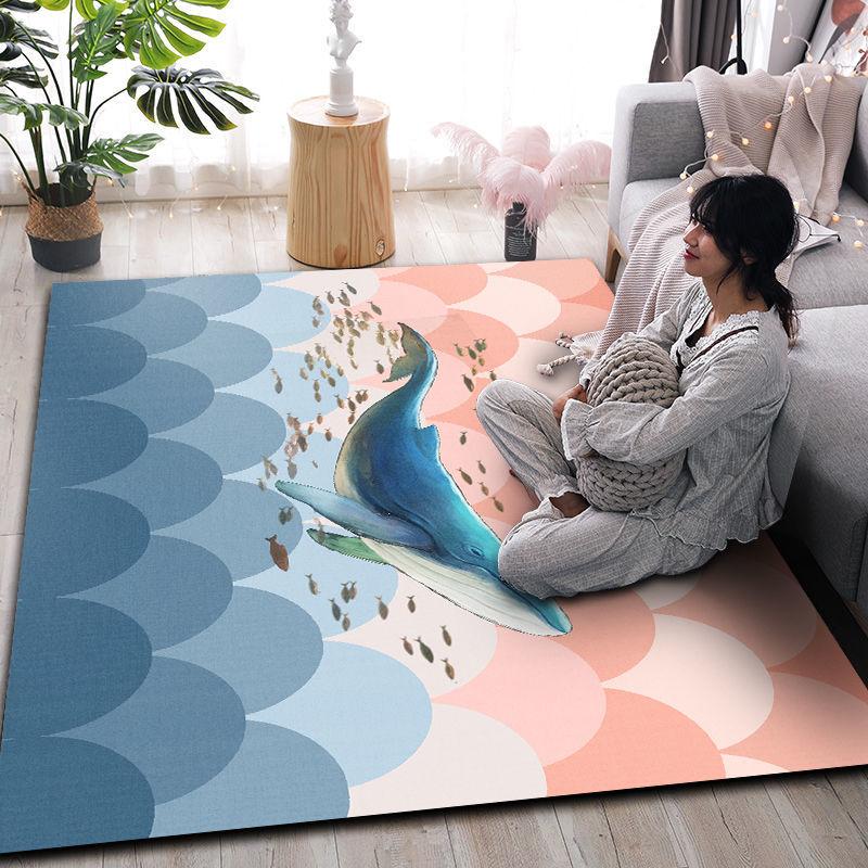 Style Girl Heart Bedside Room Layout Carpet Living Room Bedroom Full of Cute Decorative Floor Mats Door Mats